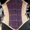 Tweed and suede corset